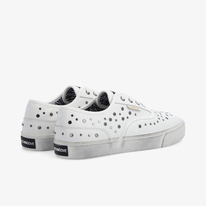 ARLO STUDS M - TUMBLED LEATHER - WHITE